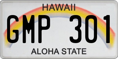 HI license plate GMP301