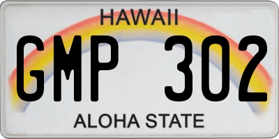 HI license plate GMP302