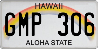 HI license plate GMP306