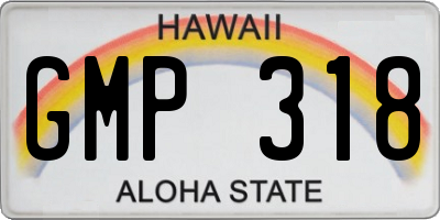 HI license plate GMP318