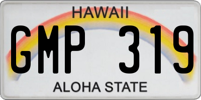 HI license plate GMP319