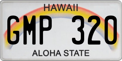 HI license plate GMP320