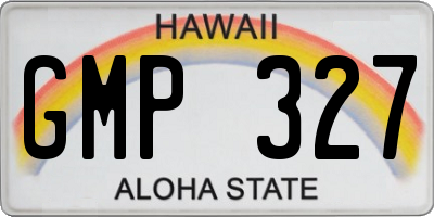 HI license plate GMP327