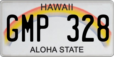 HI license plate GMP328