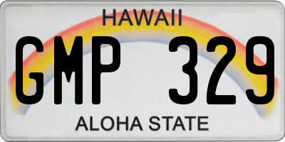 HI license plate GMP329