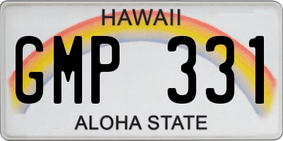 HI license plate GMP331