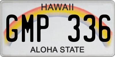 HI license plate GMP336