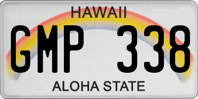HI license plate GMP338