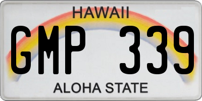 HI license plate GMP339