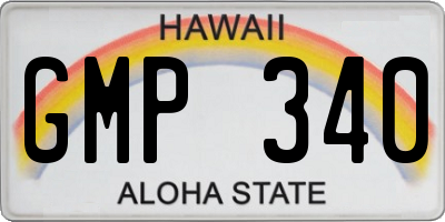 HI license plate GMP340