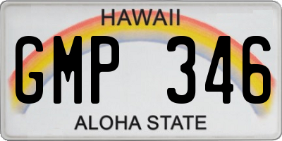 HI license plate GMP346