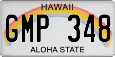 HI license plate GMP348