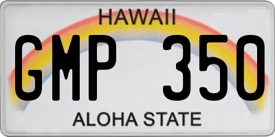 HI license plate GMP350