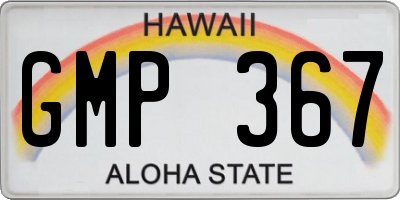 HI license plate GMP367