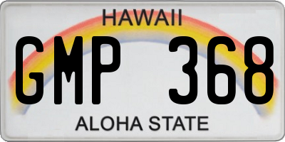 HI license plate GMP368