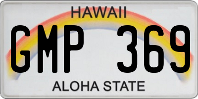 HI license plate GMP369