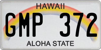 HI license plate GMP372