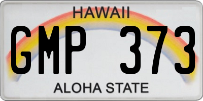 HI license plate GMP373