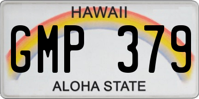 HI license plate GMP379
