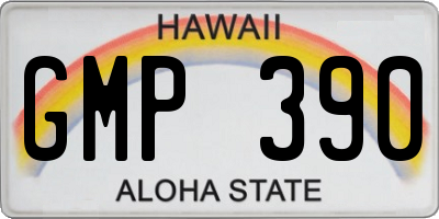 HI license plate GMP390