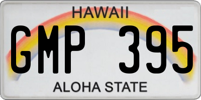 HI license plate GMP395