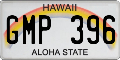 HI license plate GMP396
