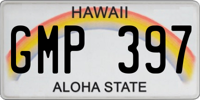HI license plate GMP397