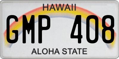 HI license plate GMP408