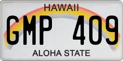 HI license plate GMP409