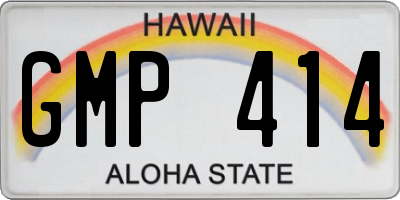 HI license plate GMP414