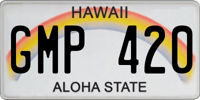 HI license plate GMP420