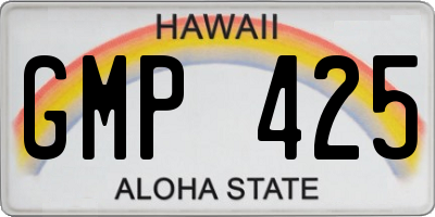HI license plate GMP425