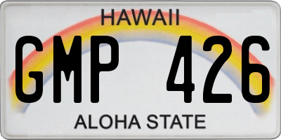 HI license plate GMP426