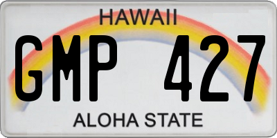 HI license plate GMP427