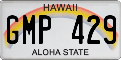 HI license plate GMP429