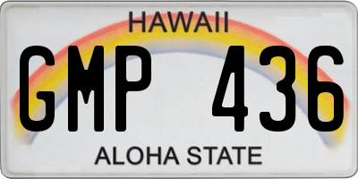 HI license plate GMP436