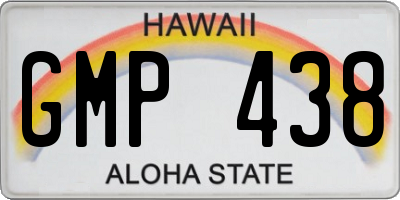 HI license plate GMP438