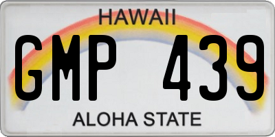HI license plate GMP439
