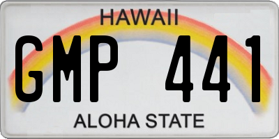 HI license plate GMP441