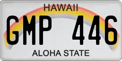 HI license plate GMP446