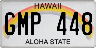 HI license plate GMP448