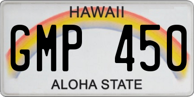 HI license plate GMP450