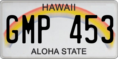 HI license plate GMP453