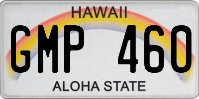 HI license plate GMP460