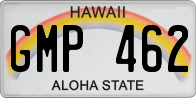 HI license plate GMP462