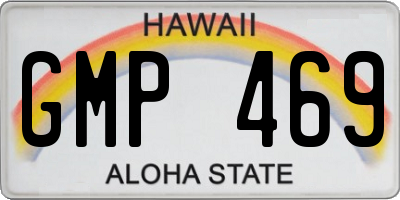 HI license plate GMP469