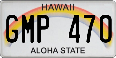 HI license plate GMP470
