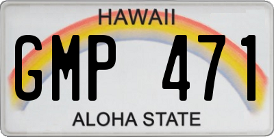 HI license plate GMP471