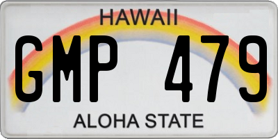 HI license plate GMP479