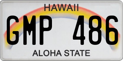 HI license plate GMP486